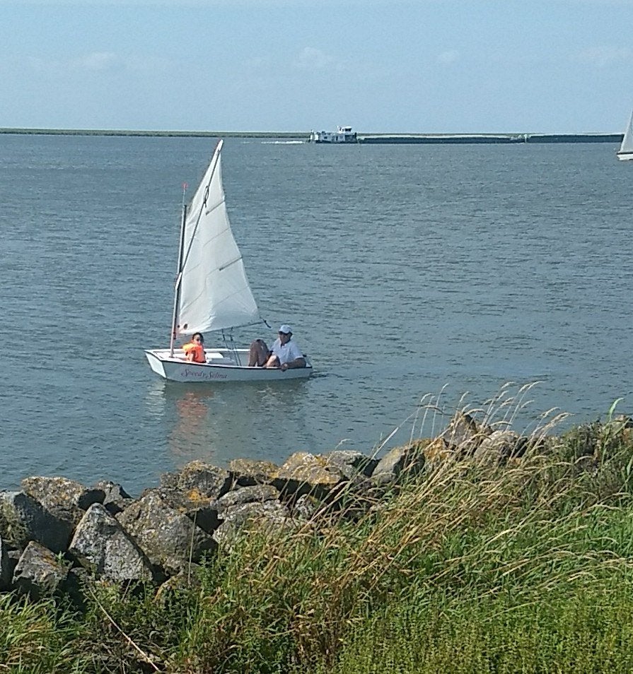 Optimist gebruikt, Watersport en Boten, Open zeilboten, Ophalen, Gebruikt, 1 m, Polyester