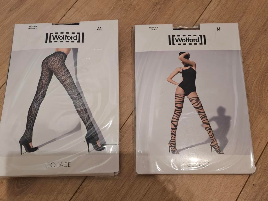 2 nieuwe Wolford panty's zwart maat M, Zwart, Nieuw, Maat 40/42 (M), Ophalen of Verzenden