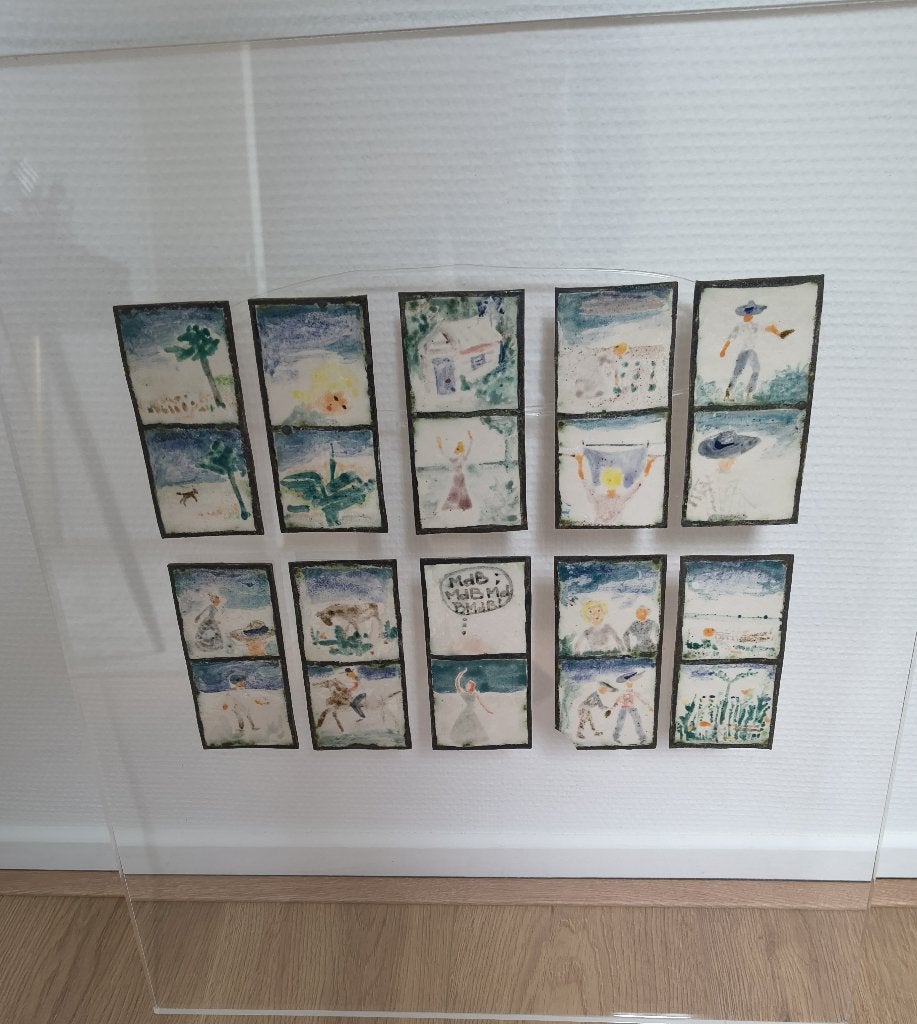 Uniek handgemaakt emaille kunstwerk op plexiglas lijst, Ophalen of Verzenden