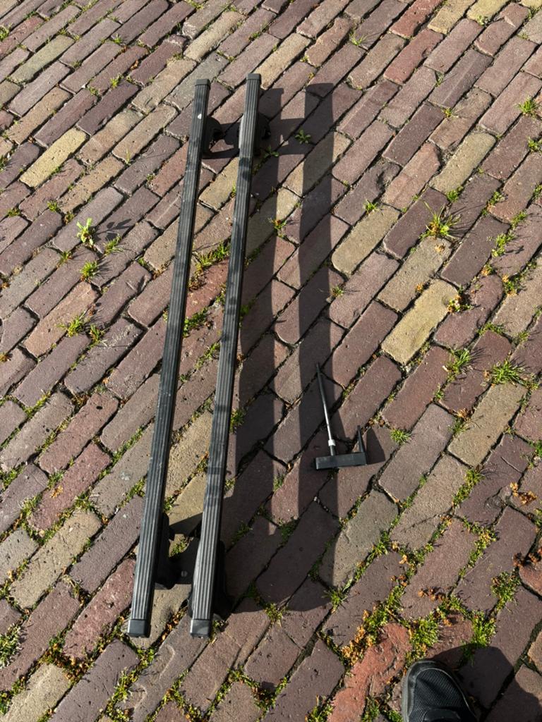 Originele dakdragers Volvo open dakrails, Ophalen of Verzenden, Gebruikt