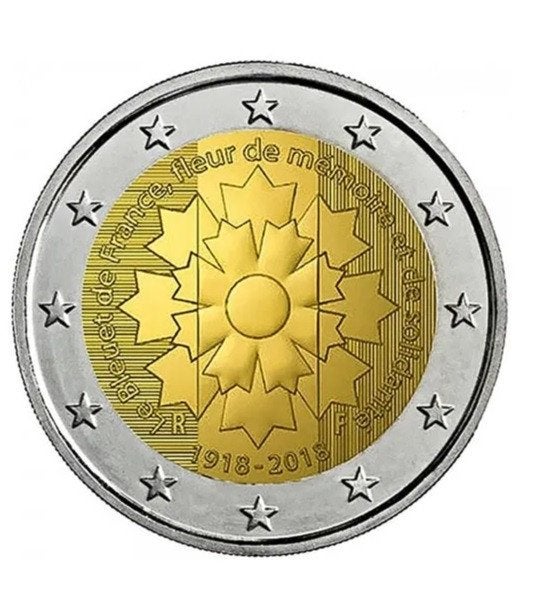 Frankrijk 2 Euro Korenbloem 2018, Postzegels en Munten, Munten | Europa | Euromunten, Ophalen of Verzenden, Frankrijk, 2 euro