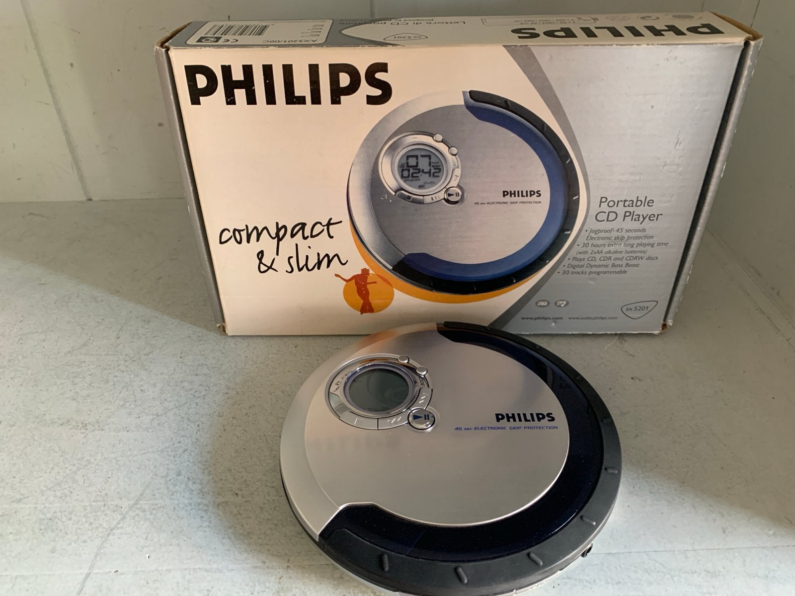 Vintage Philips Draagbare CD-speler AX5201- Nieuw in doos, Ophalen of Verzenden, Nieuw, Philips, Draagbaar