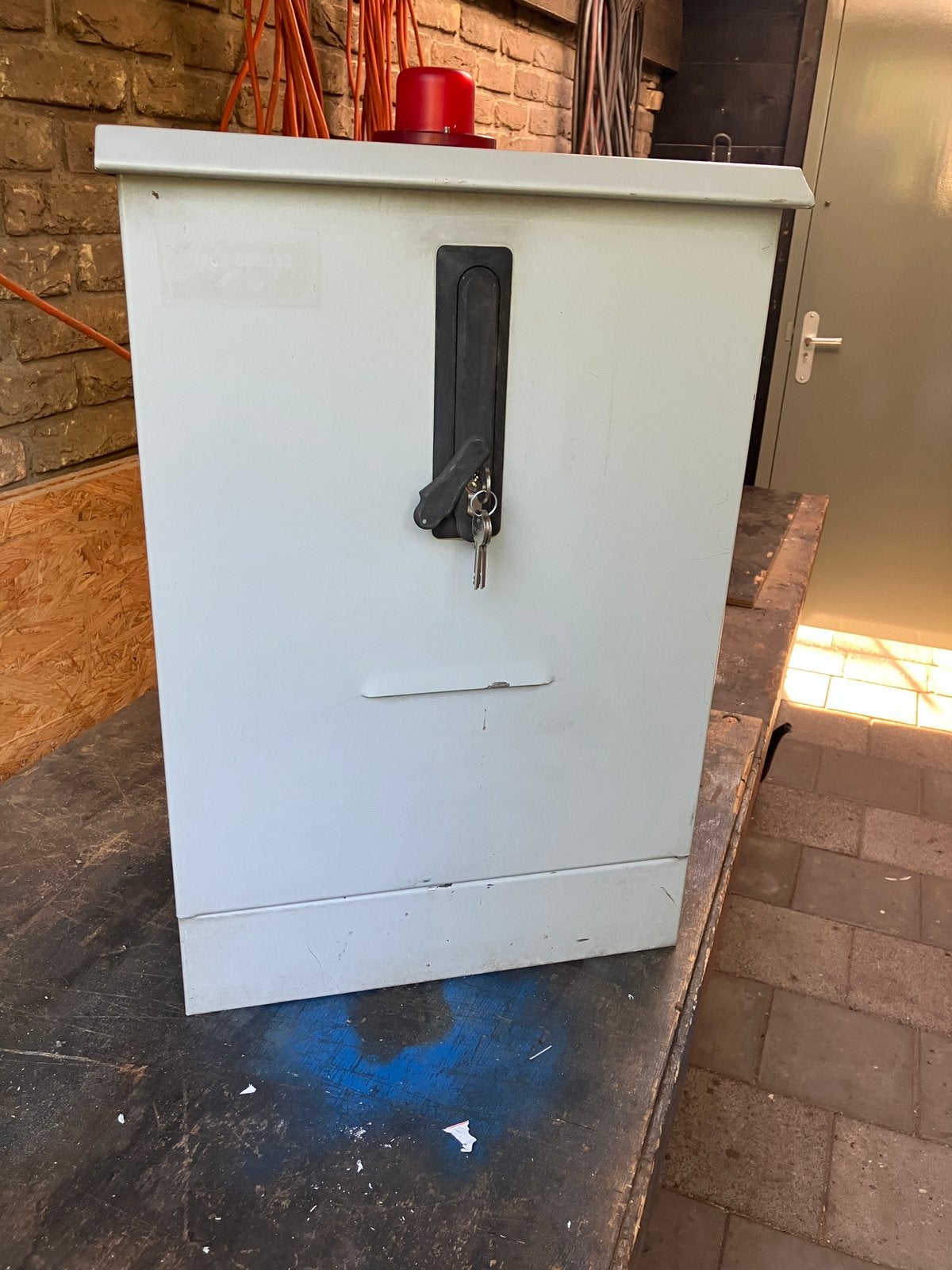 Rvs installatie buitenkastje. Zie foto’s en omschrijving., Ophalen, Gebruikt, Metaal, Overige typen
