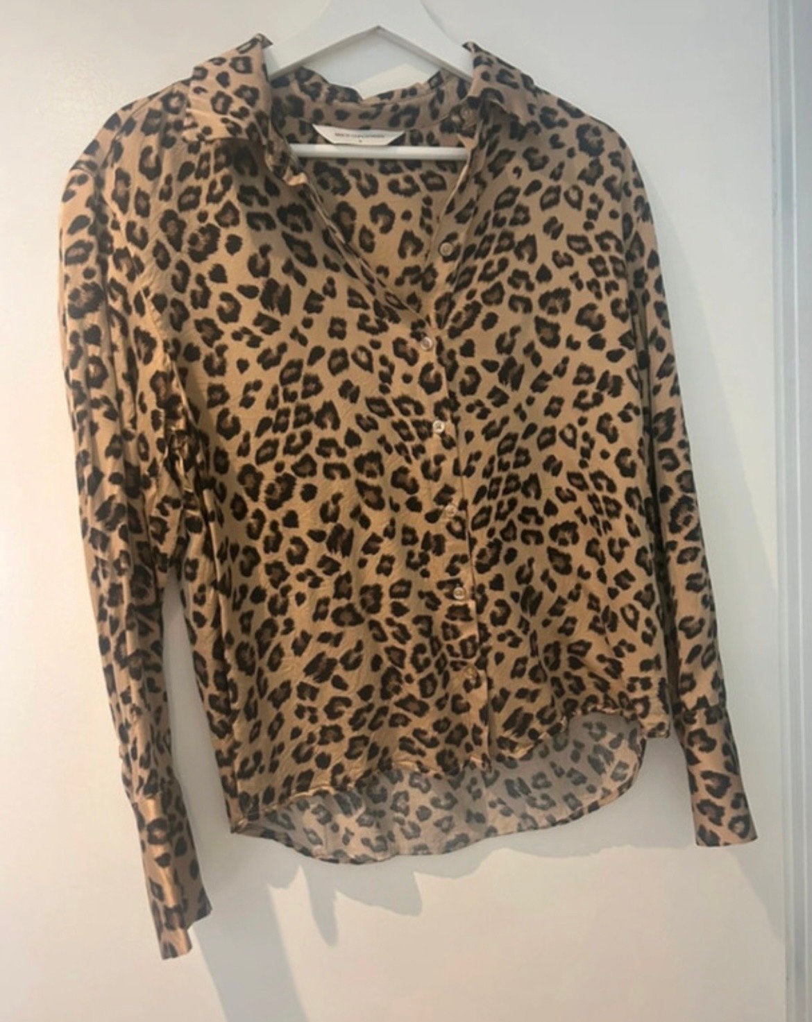 MSCH Copenhagen Blouse met Luipaardprint, Ophalen of Verzenden, Zo goed als nieuw, Maat 36 (S), Bruin