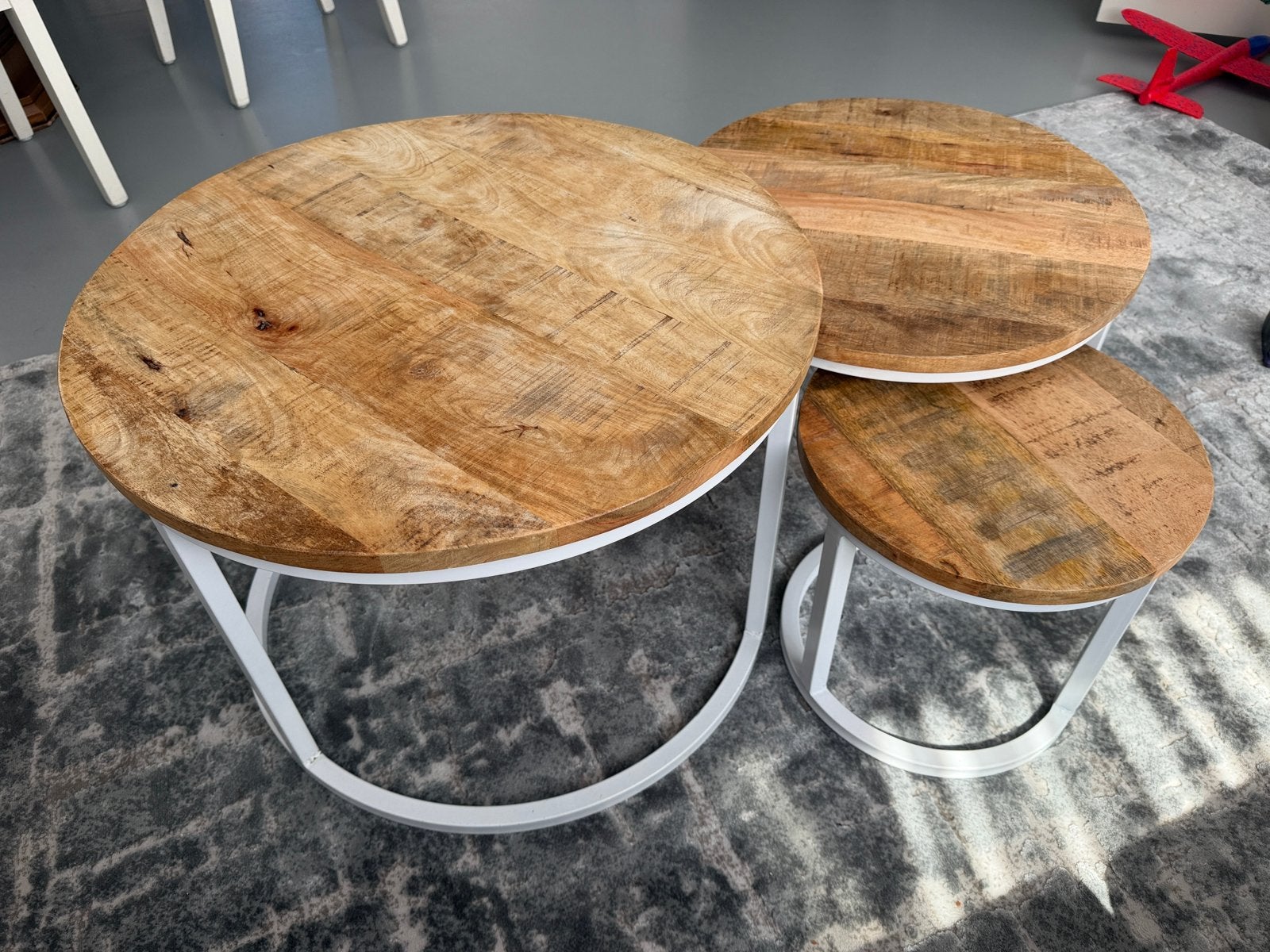 Salon tafel 3 delig, Ophalen, Rond, Minder dan 50 cm, 50 tot 100 cm