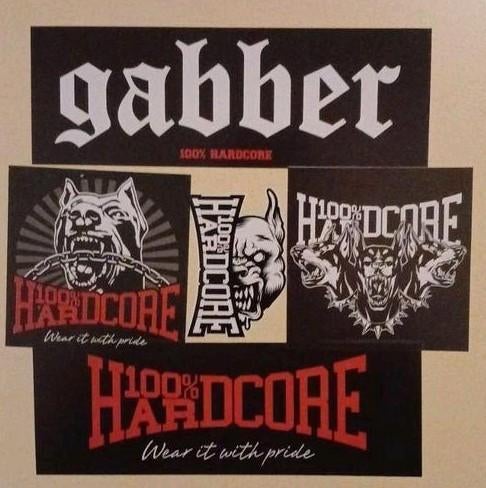 Gabber 100% Hardcore stickers, Ophalen of Verzenden, Nieuw, Meerdere stickers