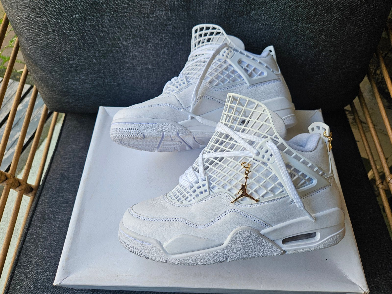 WMNS AIR Jordan 4 Net Flight Gold/White editie Retro, Ophalen of Verzenden, Nieuw, Schoenen