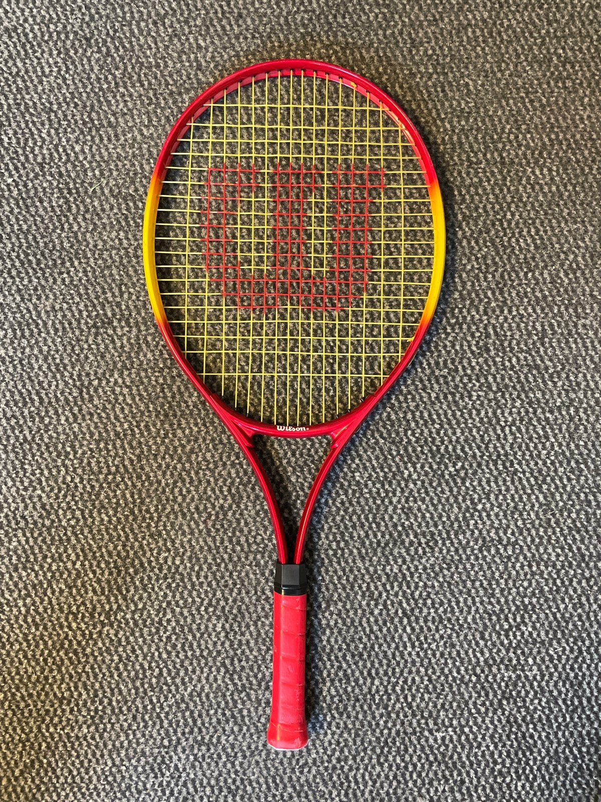 Wilson Tennisracket Rood/Geel - Gebruikt, Ophalen of Verzenden, Gebruikt, Racket, Wilson