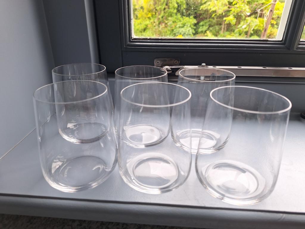 6 Spiegelau kristalglas glazen in keurige staat!!, Huis en Inrichting, Keuken | Servies, Ophalen of Verzenden, Glas, Overige stijlen