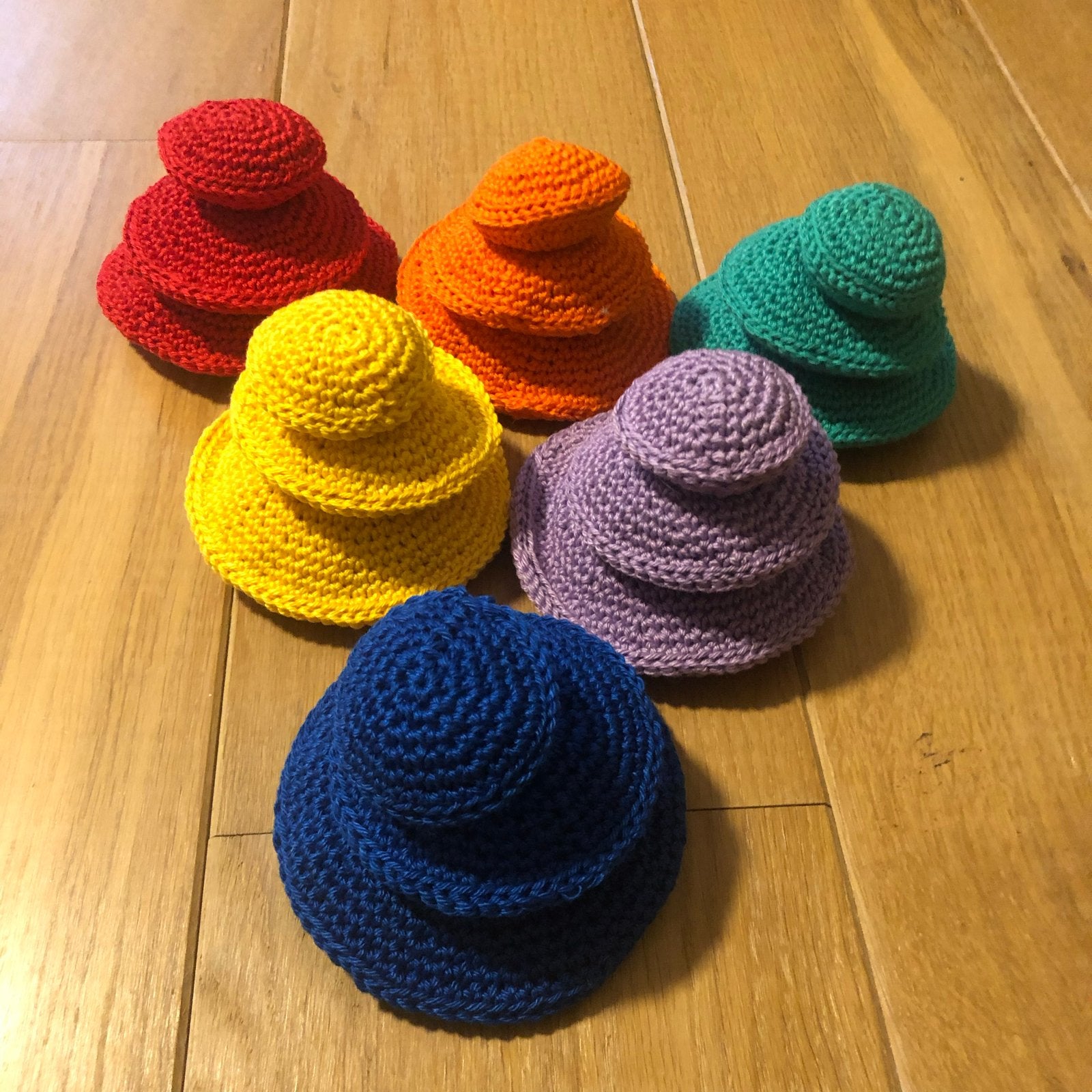 Gehaakte pittenzakjes voor Stapelstein (regenboogkleuren), Kinderen en Baby's, Speelgoed | Educatief en Creatief, Ophalen of Verzenden
