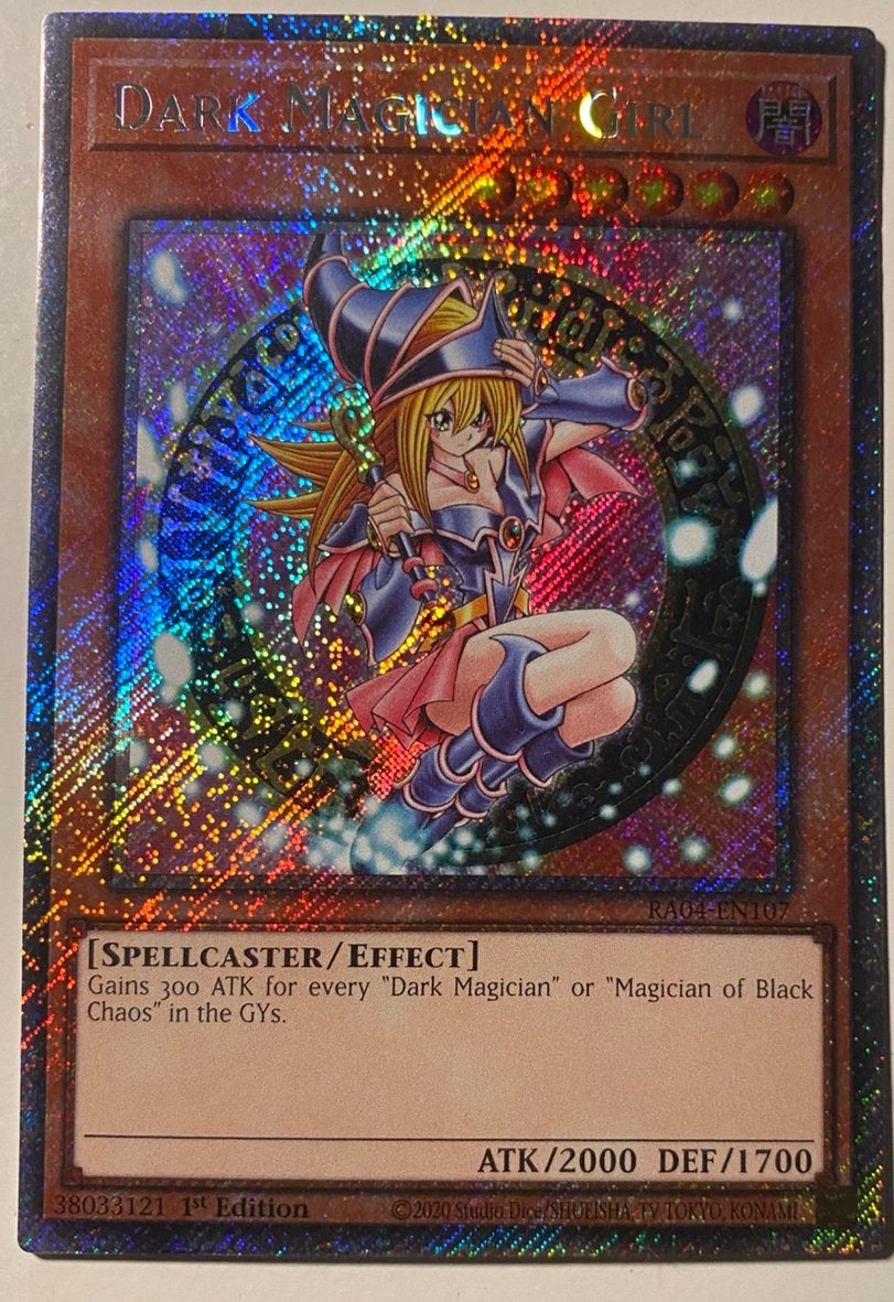 Yu-Gi-Oh! Dark Magician Girl RA04 1st Edition !, Hobby en Vrije tijd, Verzamelkaartspellen | Yu-gi-Oh!, Ophalen of Verzenden, Zo goed als nieuw