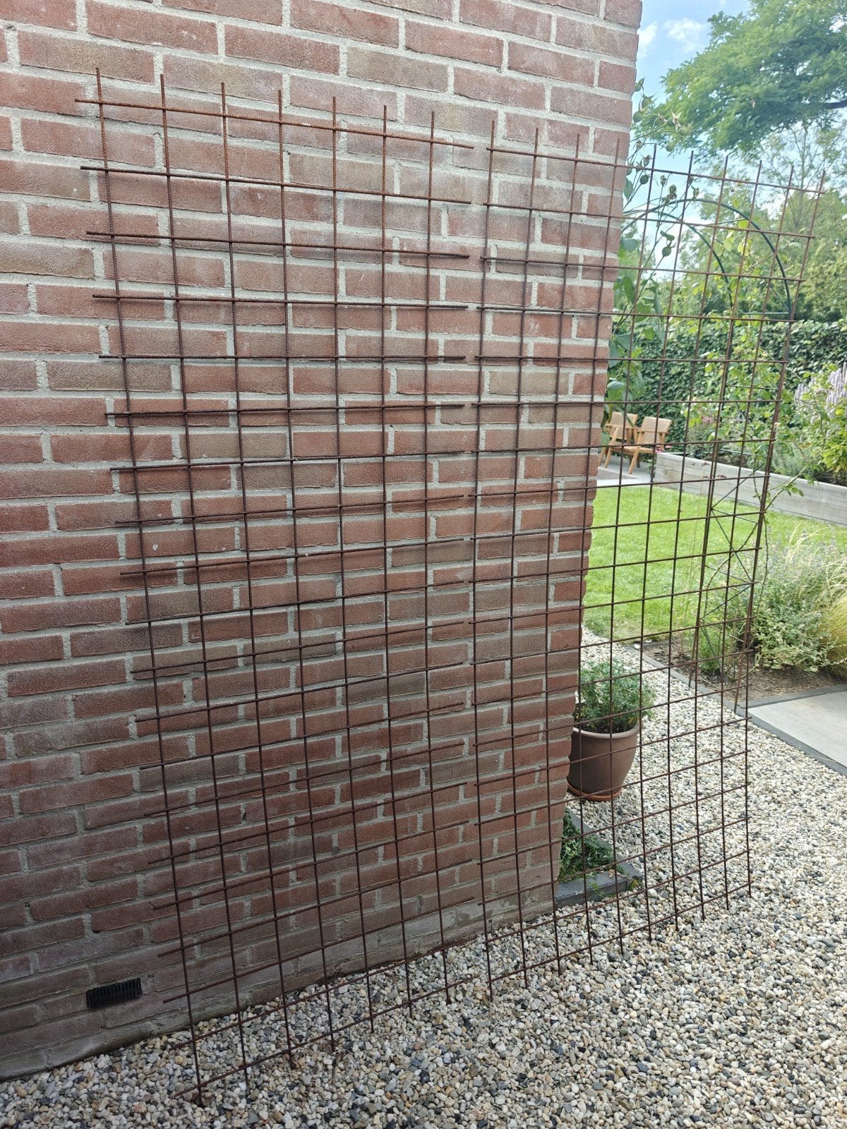 Roestig gaas voor klimplanten of decoratie, Tuin en Terras, Gaas en Draad, Ophalen of Verzenden, Gebruikt, Minder dan 10 meter