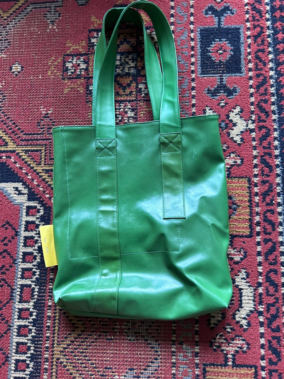Tas van treinbankleer groen, Sieraden, Tassen en Uiterlijk, Tassen | Damestassen, Ophalen of Verzenden, Zo goed als nieuw, Groen