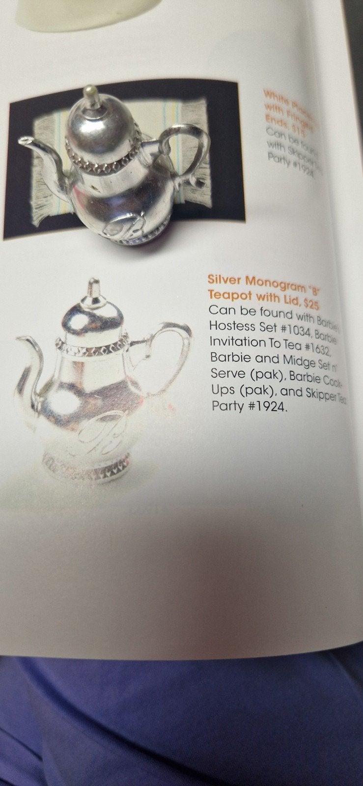 Barbie vintage silver monogram teapot, Ophalen of Verzenden, Pop