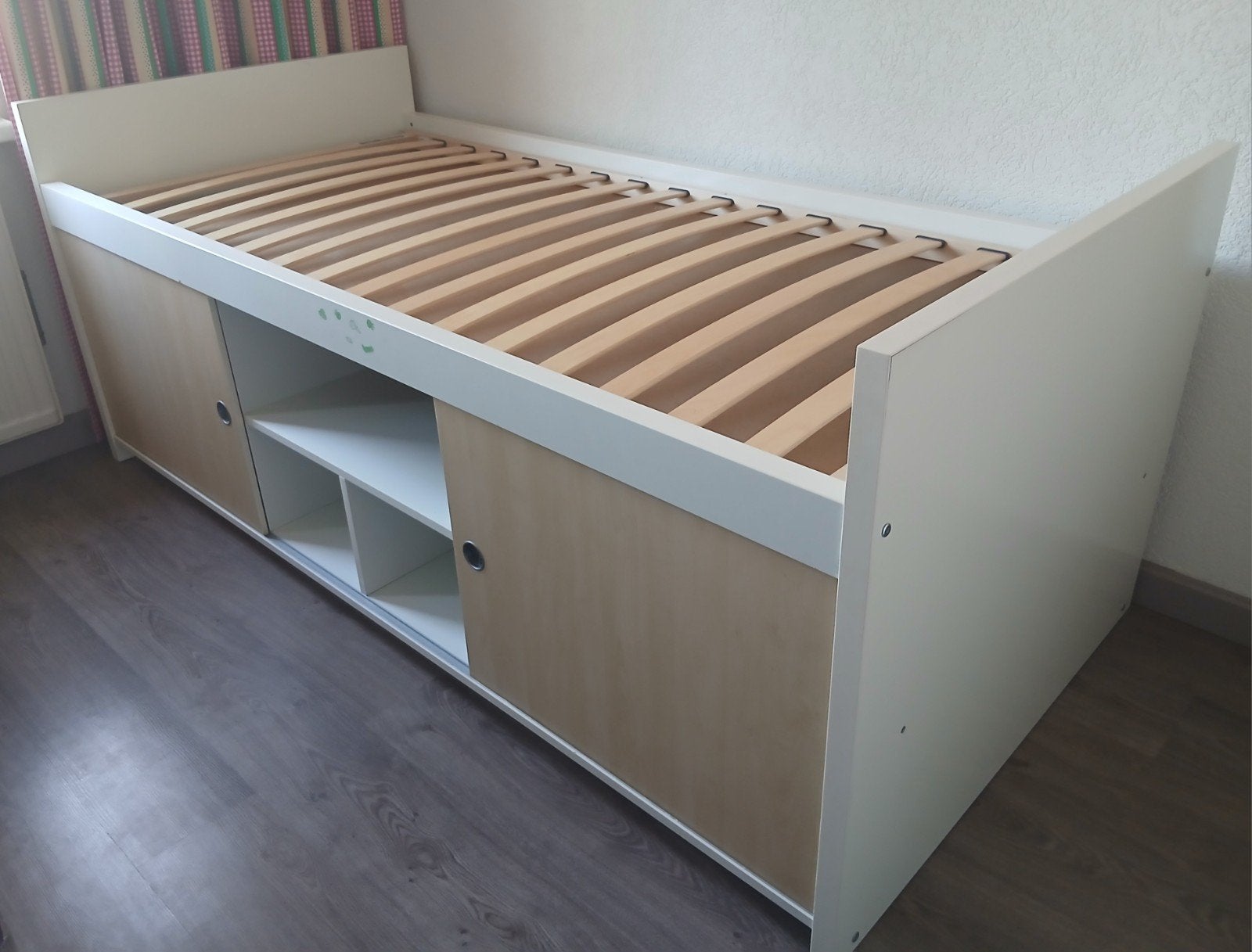 Kinderbed Ikea, 2.10 meter lang, Ophalen, Gebruikt, 100 cm of meer, Lattenbodem