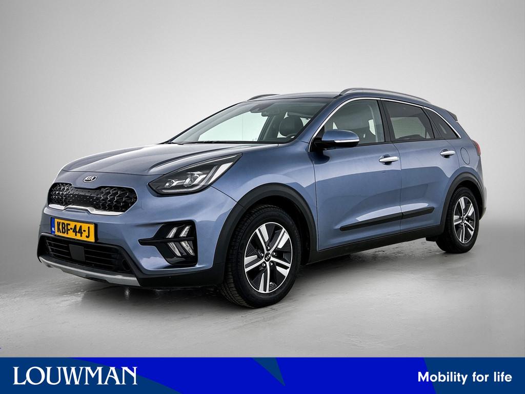 Kia Niro 1.6 GDi Hybrid DynamicPlusLine | Trekhaak | Stoel/S, 12 maanden, Gebruikt, Blauw, Leder en Stof