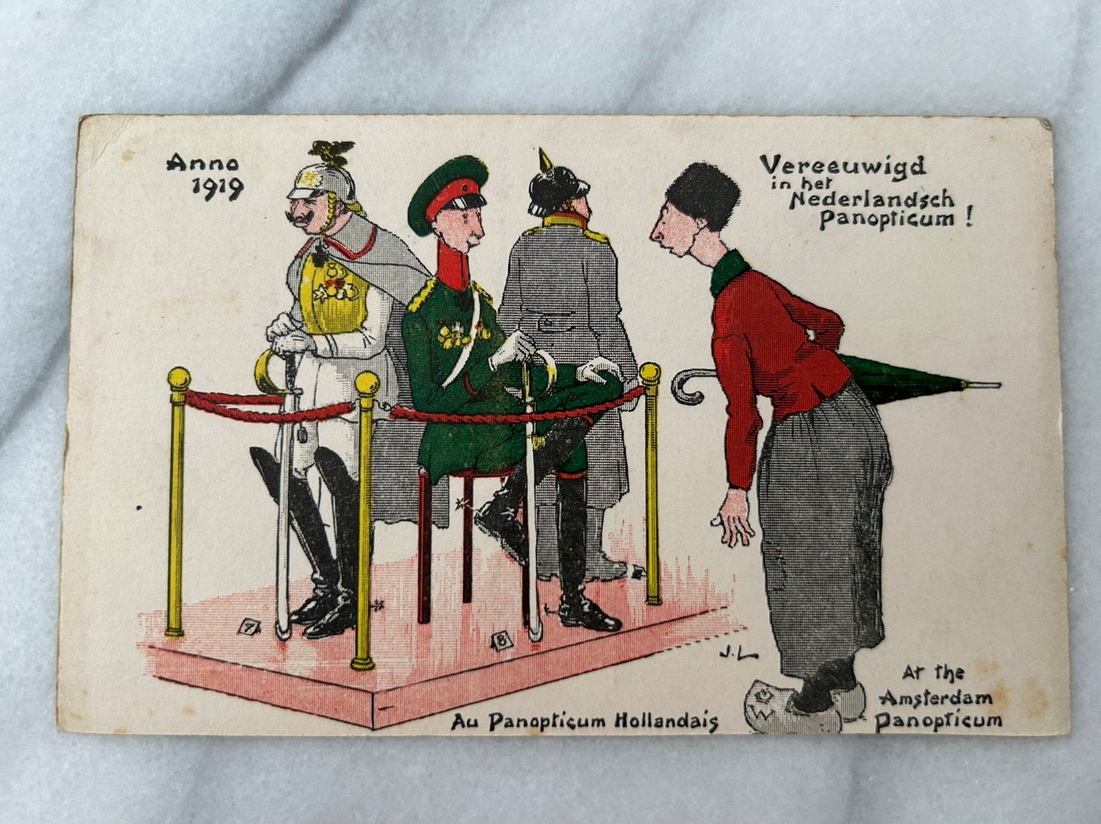 Na Wo1: ak anno 1919 Plantijn Boer Bussem Panopticum wilhelm, Ophalen of Verzenden, Landmacht, Nederland, Foto of Poster