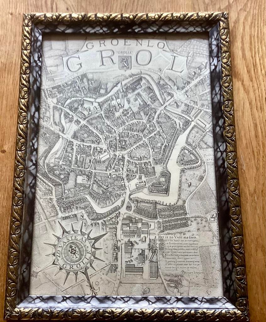 Oude Plattegrond van Groenlo. Uitgegeven door Grolsch Bier., Ophalen of Verzenden