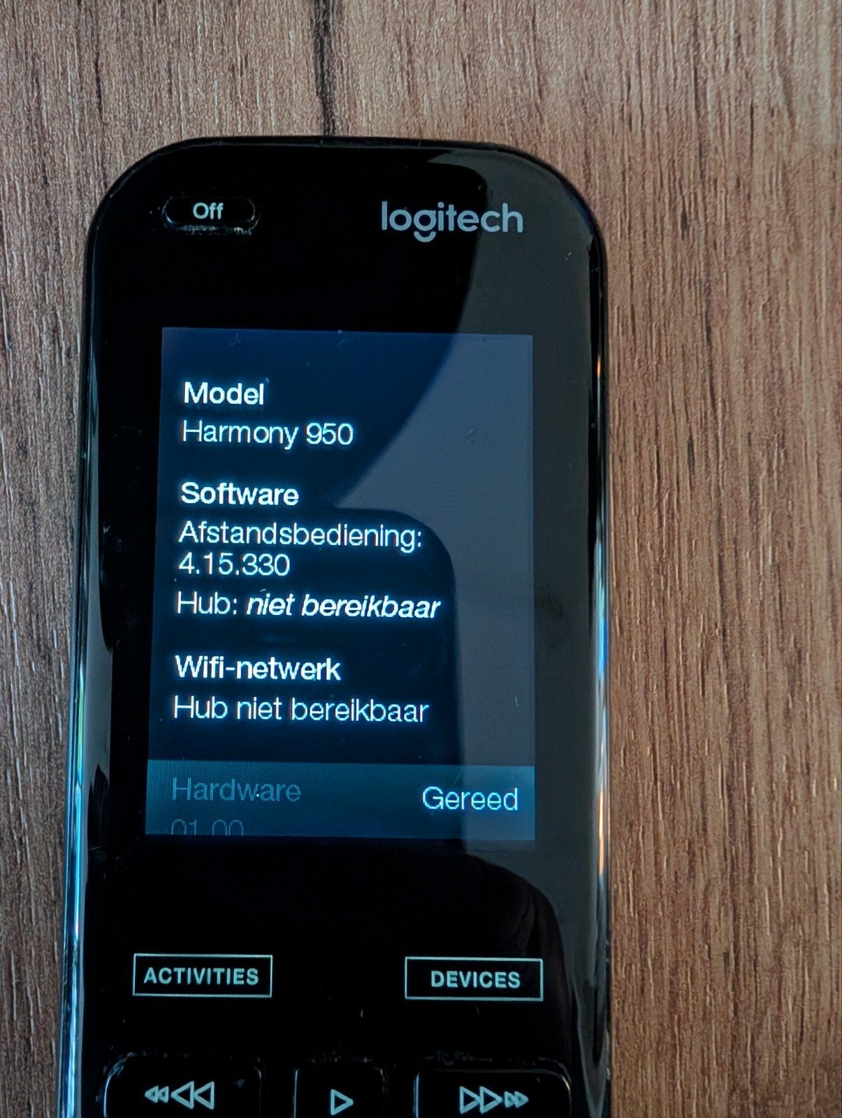 Logitech Harmony 950 Afstandsbediening met Hub en oplader, Audio, Tv en Foto, Afstandsbedieningen, Gebruikt, Ophalen of Verzenden