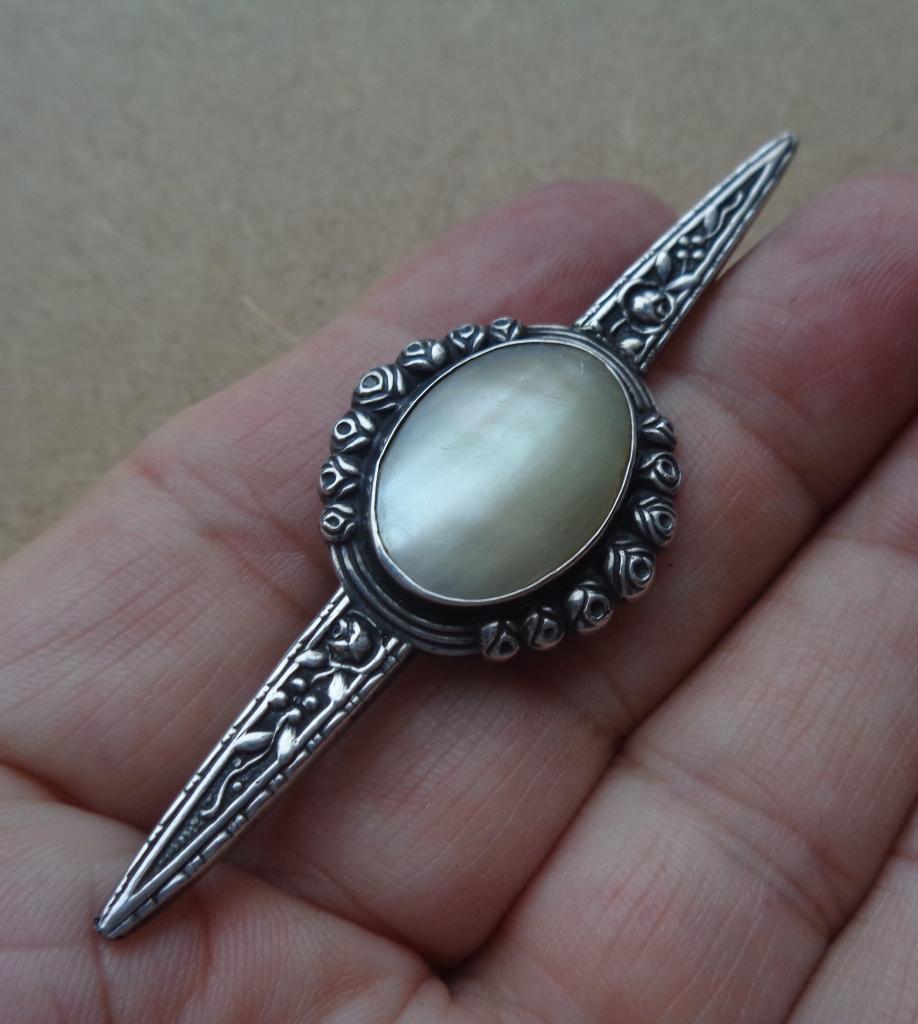 zilveren antieke broche [252], Verzenden, Zilver, Broche