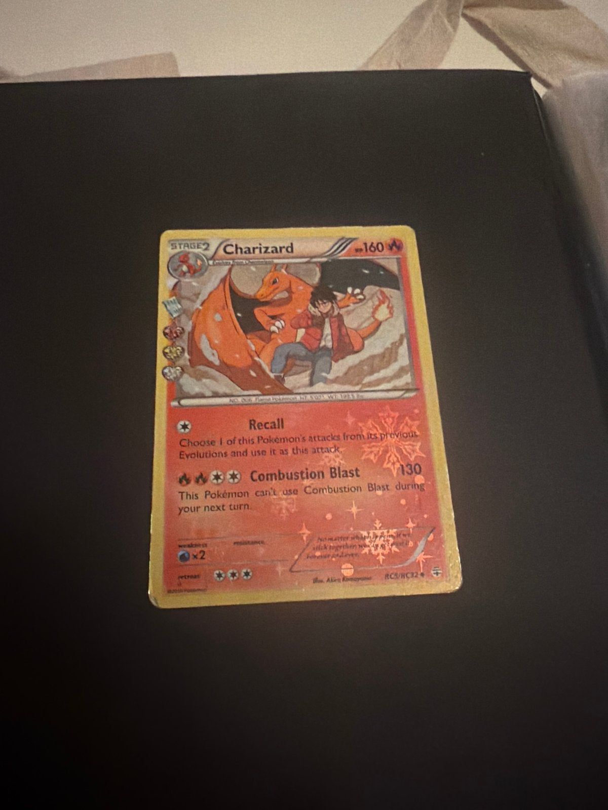 Pokémon Kaart Charizard RC5/RC32 - Licht beschadigd, Ophalen of Verzenden, Gebruikt, Losse kaart