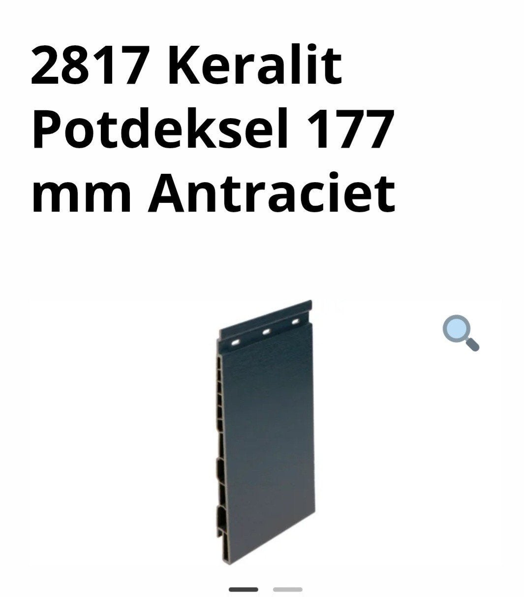 Keralit Potdeksel Antraciet 177 mm ral 7016, Ophalen of Verzenden, Nieuw
