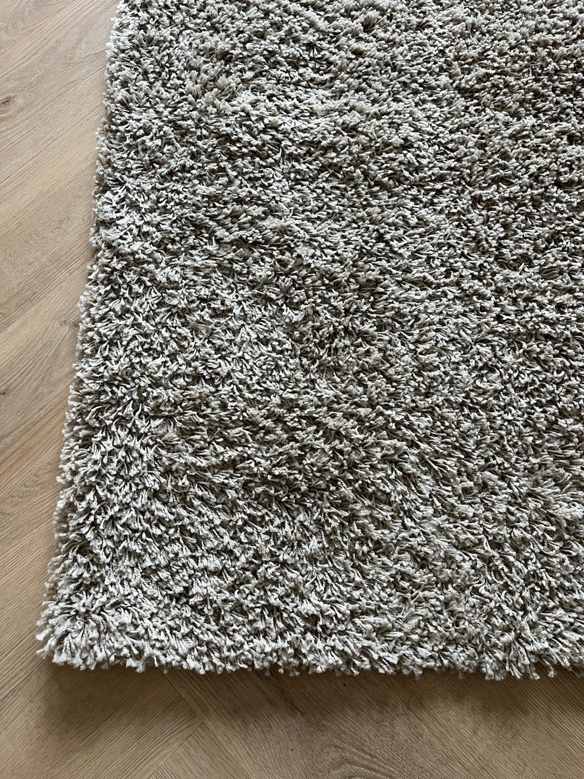 IKEA HAMPEN Langpolig tapijt - Beige, 133x195 cm, Ophalen, Gebruikt, 100 tot 150 cm, Beige