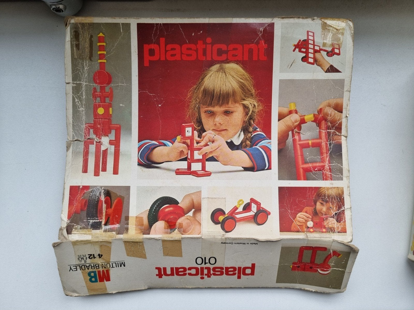 Vintage Plasticant Bouwset met Boekje - Milton Bradley, Ophalen of Verzenden, Gebruikt, Overige merken