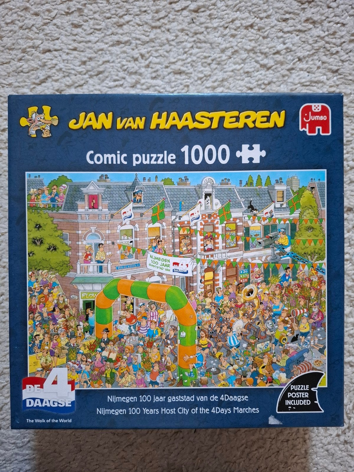 Jan van Haasteren Comic Puzzel 1000 Stukjes - 4Daagse, Ophalen, 500 t/m 1500 stukjes, Zo goed als nieuw, Legpuzzel