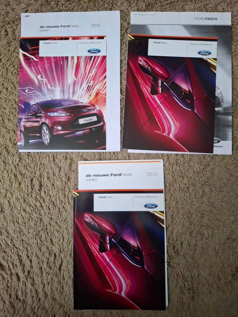 3x autofolder Ford Fiesta mk6 facelift, Verzenden, Gelezen, Ford