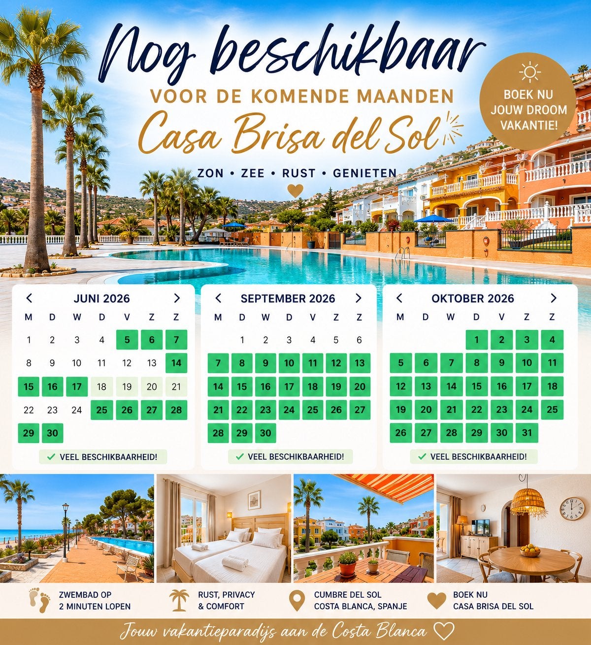 Leuke 4-persoons vakantiewoning te huur nabij Moraria/Javea, 2 slaapkamers, In bergen of heuvels, Costa Blanca, Appartement
