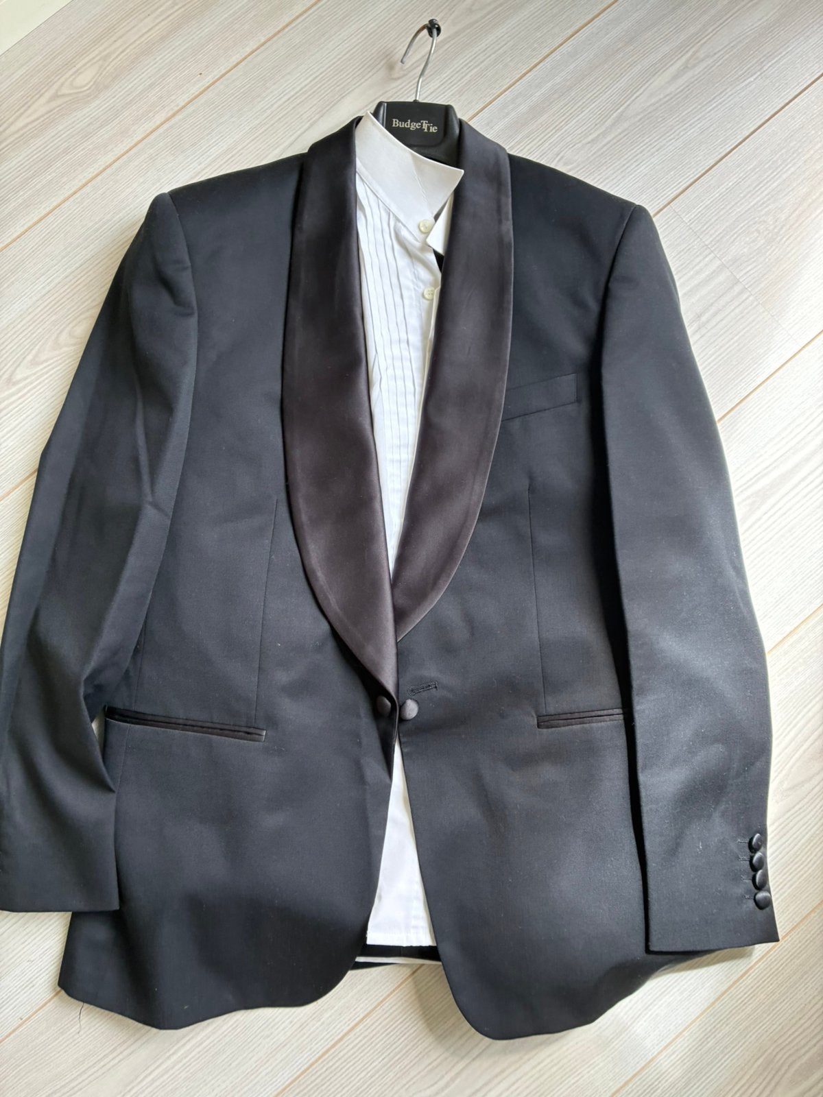 Vintage smoking - maat 50, Kleding | Heren, Kostuums en Colberts, Ophalen, Zo goed als nieuw, Maat 48/50 (M), Zwart