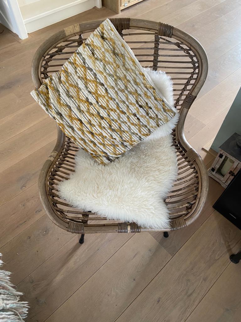 Rieten stoel voor huis of tuin, Ophalen, Gebruikt, Overige kleuren, Riet of Rotan