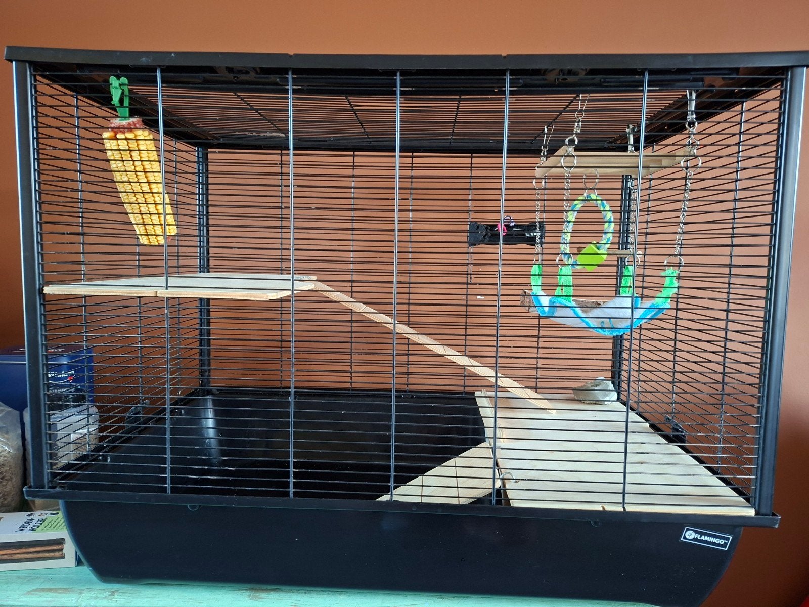 Hamsterkooi met veel extra's, Dieren en Toebehoren, Kooi, Gebruikt, Minder dan 75 cm, Ophalen