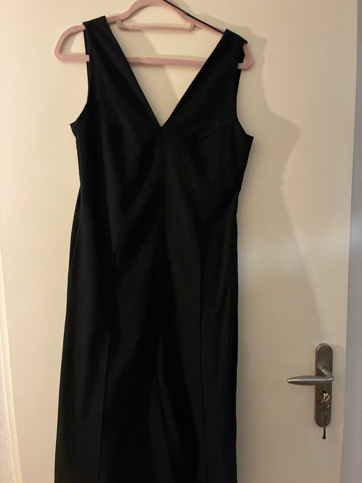 Zwarte overgooier jurk maat 36, Kleding | Dames, Ophalen of Verzenden, Gedragen, Maat 36 (S), Zwart