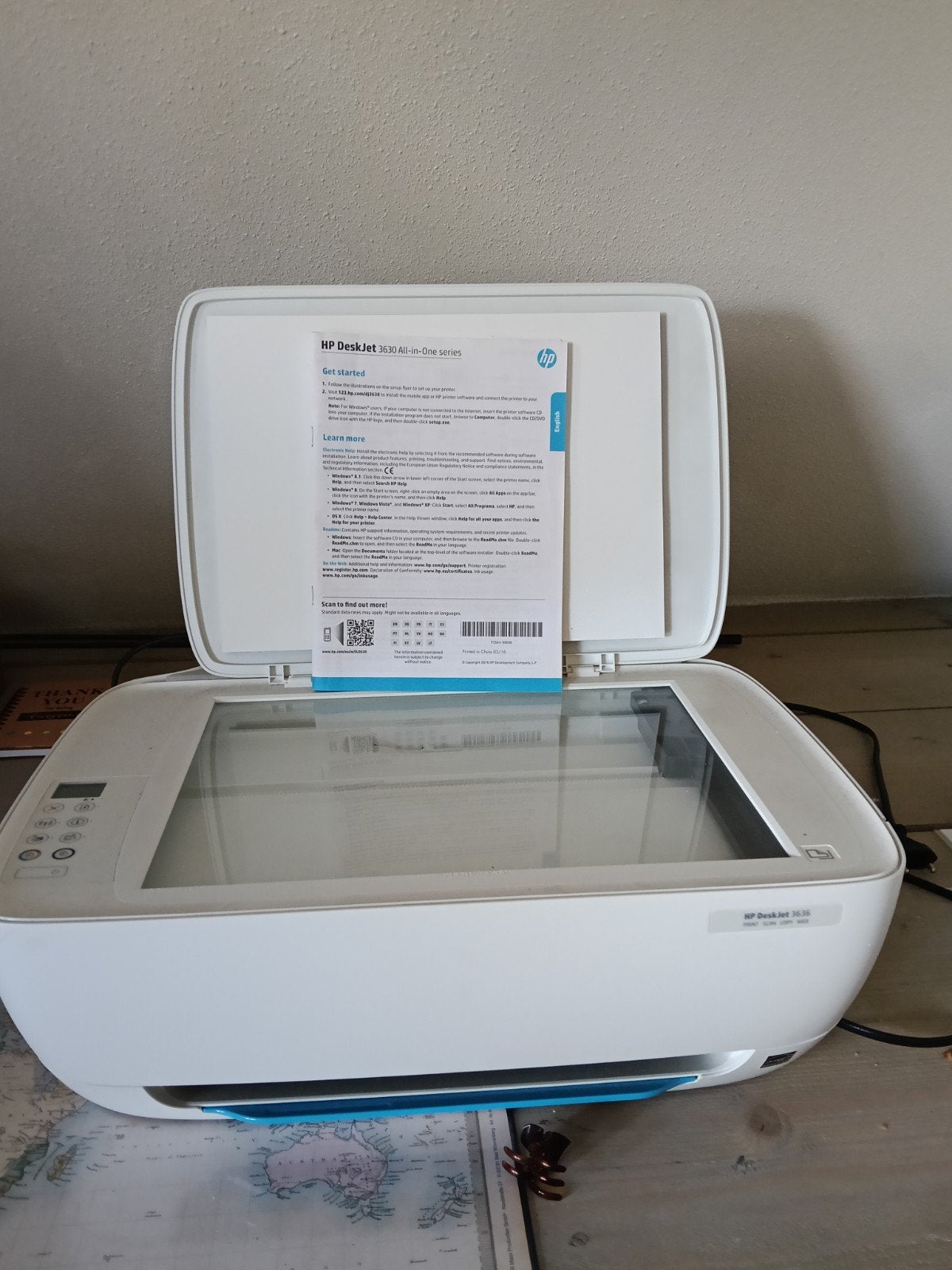 HP DeskJet 3630 All-in-One printer - Zo goed als nieuw, Ophalen, Inkjetprinter, All-in-one, Draadloos
