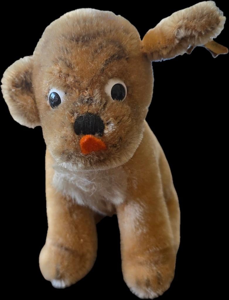 Vintage Steiff Mopshond met Knopf im Ohr - Zeer Goede Staat, Ophalen of Verzenden, Zo goed als nieuw