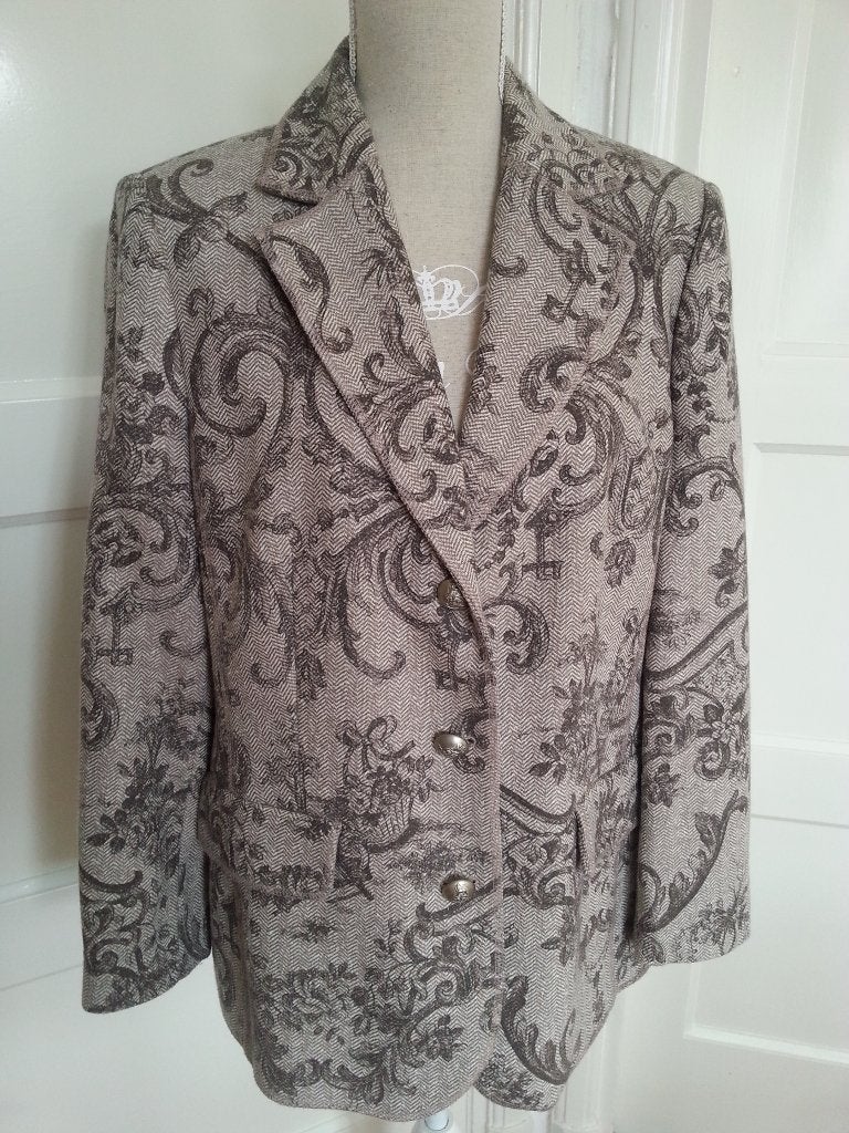 Prachtige blazer van FRANK WALDER      maat 44, Kleding | Dames, Bruin, Verzenden, Maat 42/44 (L), Zo goed als nieuw