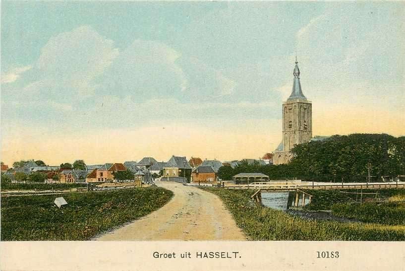 380-754-003 Hasselt, Verzamelen, Ansichtkaarten | Nederland, Verzenden, Voor 1920, Overijssel