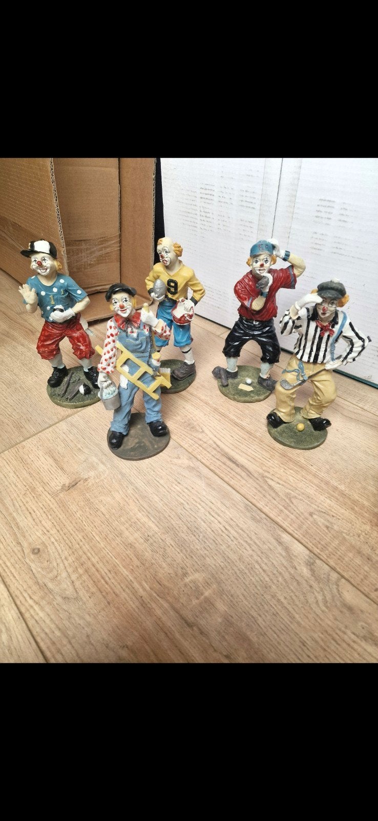 5 clown beeldjes te koop, Ophalen of Verzenden, Zo goed als nieuw, Overige typen