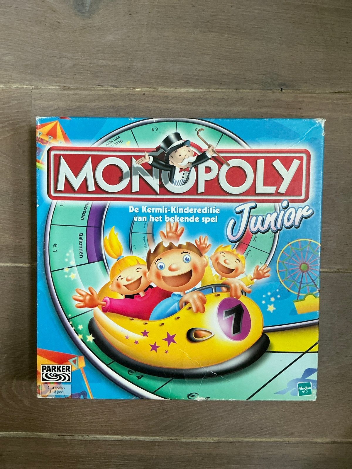 Monopoly Junior - De Kermis-Kindereditie, Drie of vier spelers, Ophalen of Verzenden, Gebruikt