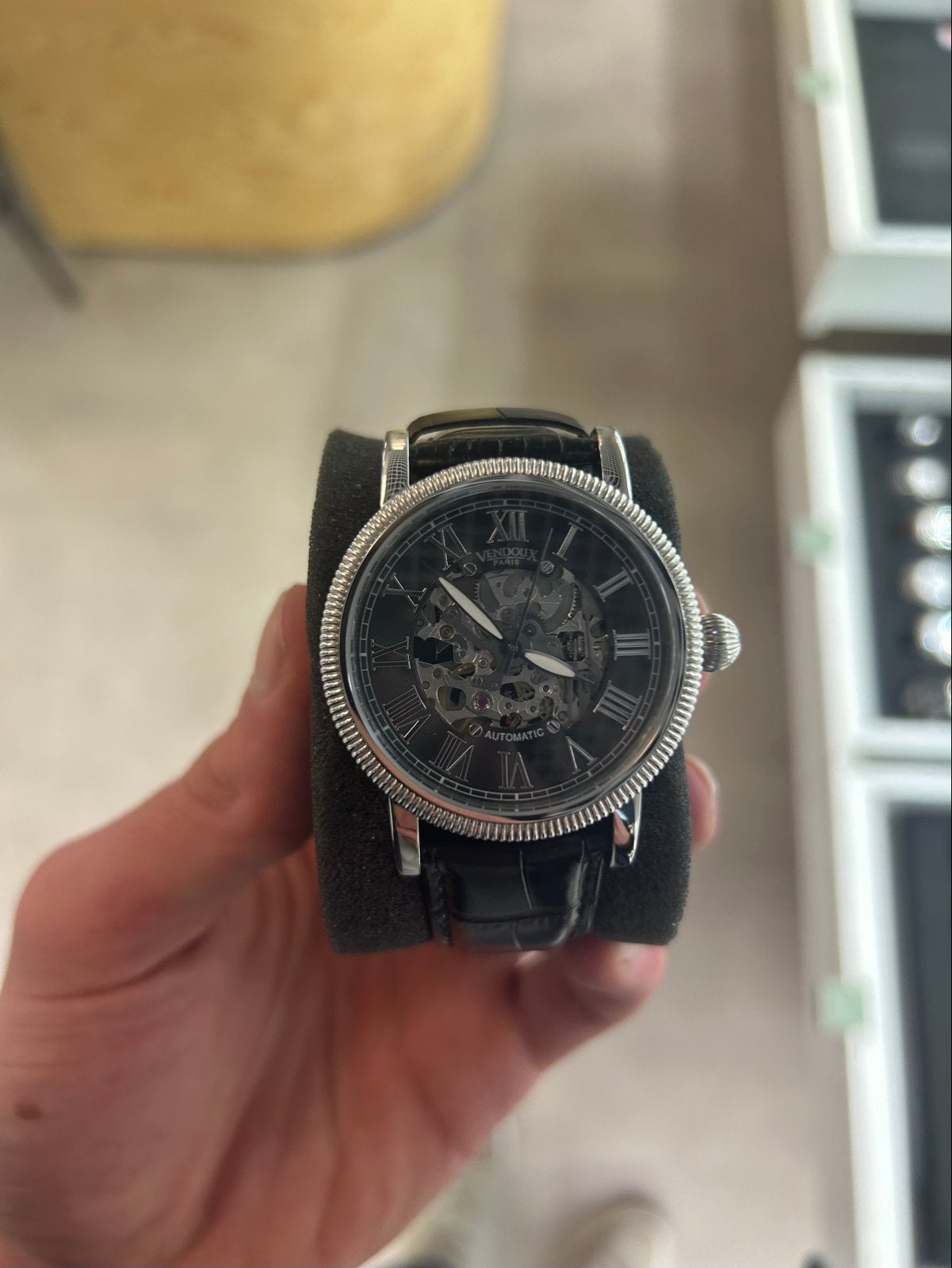 Vendoux Automatic Skeleton, Overige merken, Leer, Staal, Polshorloge
