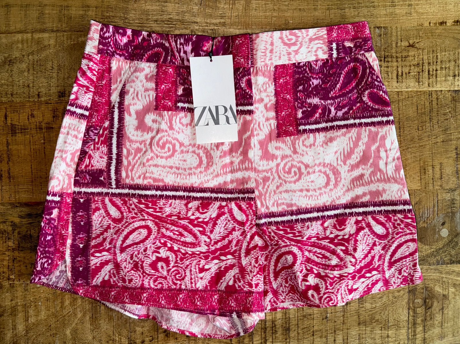 ZARA dames short roze paisley maat S – NIEUW met kaartje, Maat 38/40 (M), Kort, Nieuw, Ophalen of Verzenden