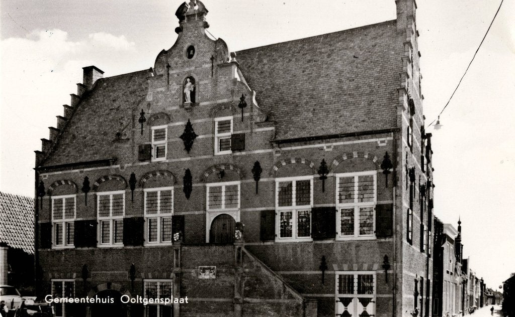 Ooltgensplaat – Gemeentehuis. Gelopen Kloetinge 1974., Verzamelen, Ophalen of Verzenden, 1960 tot 1980, Gelopen, Zuid-Holland