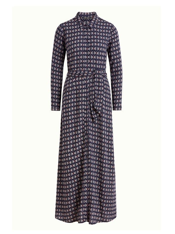 Maat 38 Rosie slim fit maxi jurk Warrior retro vintage, Maat 38/40 (M), Meerkleurig, Ophalen of Verzenden, Zo goed als nieuw