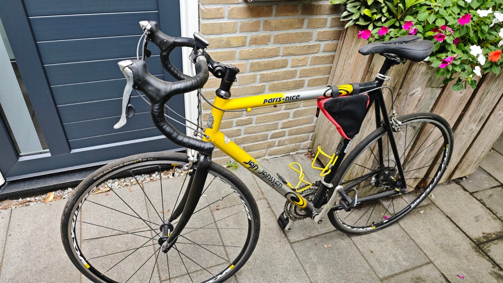 Jan Janssen racefiets 57cm - Aluminium 7005, Shimano 105, Fietsen en Brommers, Gebruikt, 57 tot 61 cm, Meer dan 20 versnellingen