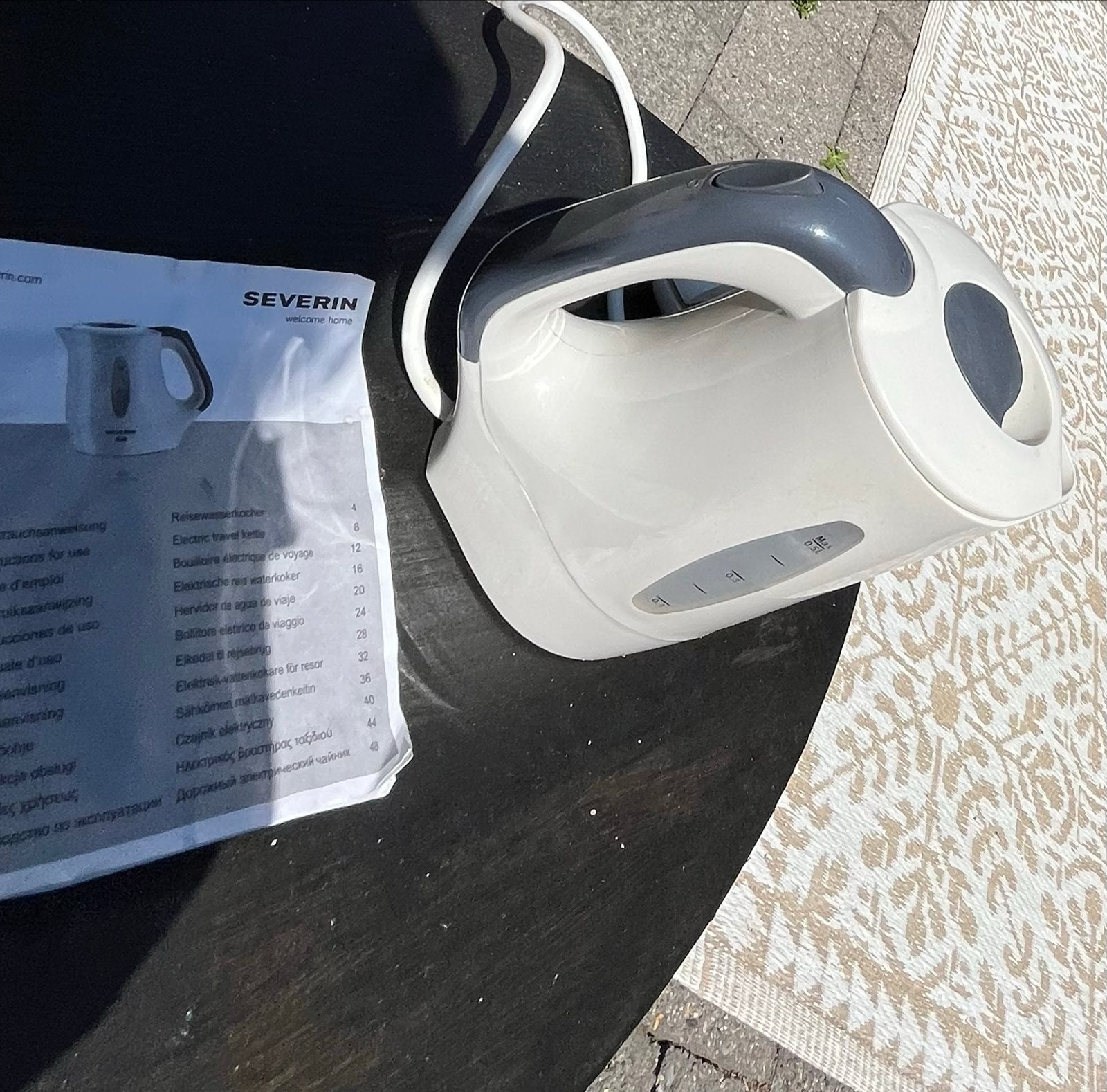 Compacte Severin Reis Waterkoker - Ideaal voor Camping, Minder dan 1 liter, Ophalen, Gebruikt