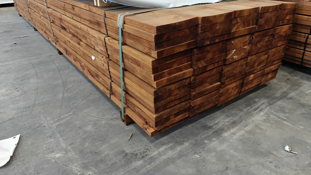 Bruin Geïmpregneerde Brede Vlonderplanken, Ophalen of Verzenden, Nieuw, Hout
