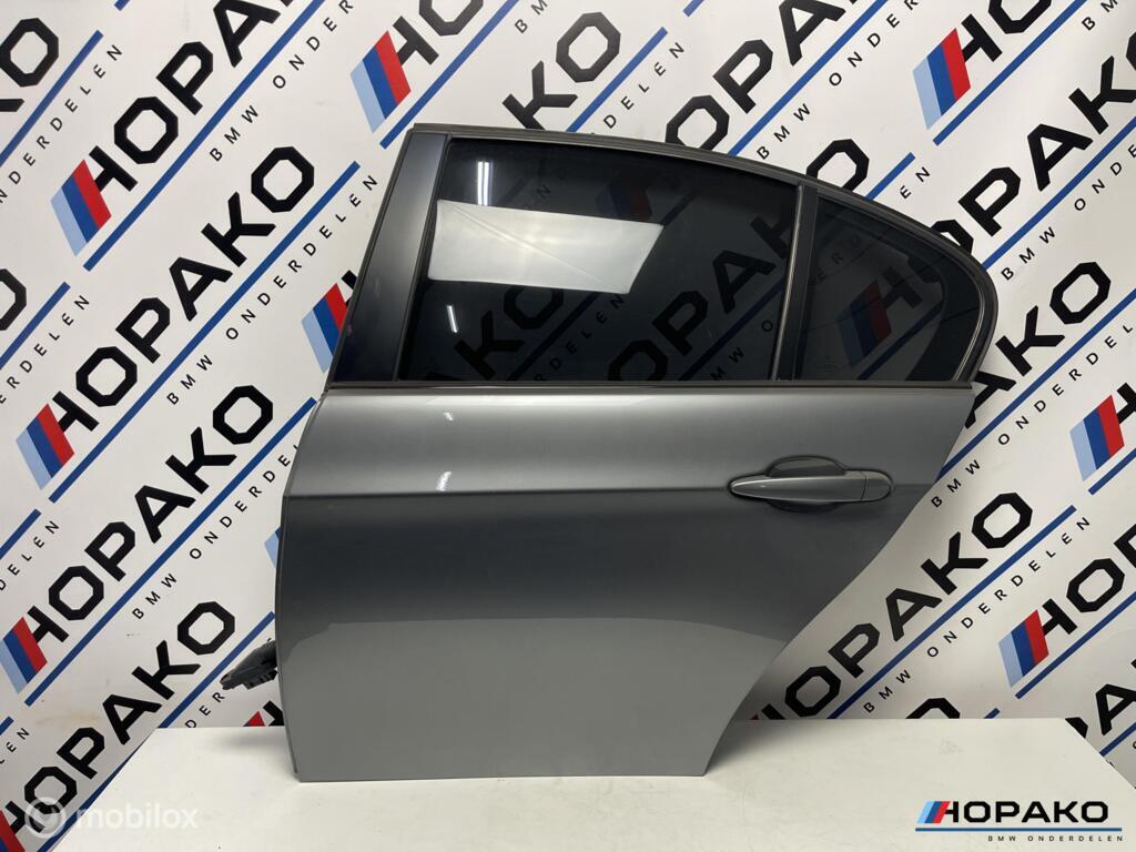 BMW 3 serie E90 sedan | achterdeur links | Spacegrau A52, Auto-onderdelen, Carrosserie en Plaatwerk, Deur, Achter, Rechts, Gebruikt