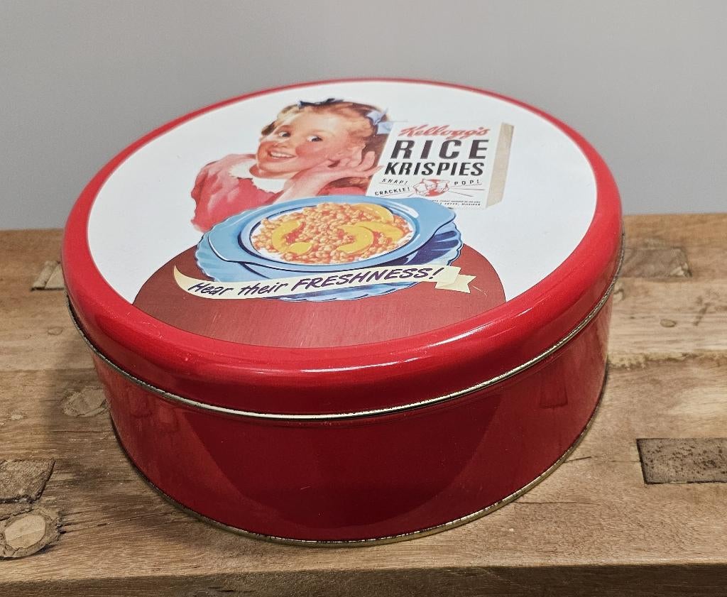 LEUKE "KELLOGG'S RICE KRISPIES" TROMMEL, Huis en Inrichting, Ophalen of Verzenden, Gebruikt
